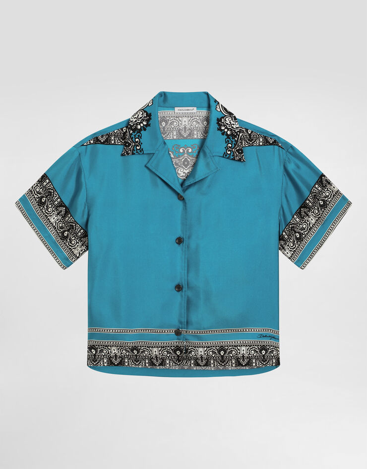 Dolce & Gabbana Twill shirt with bandanna print Print L43S86HI1W8
