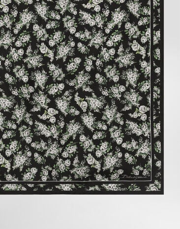 Dolce & Gabbana 50x50 small flower bouquet-print silk twill scarf Multicolor FN093RGDDUH
