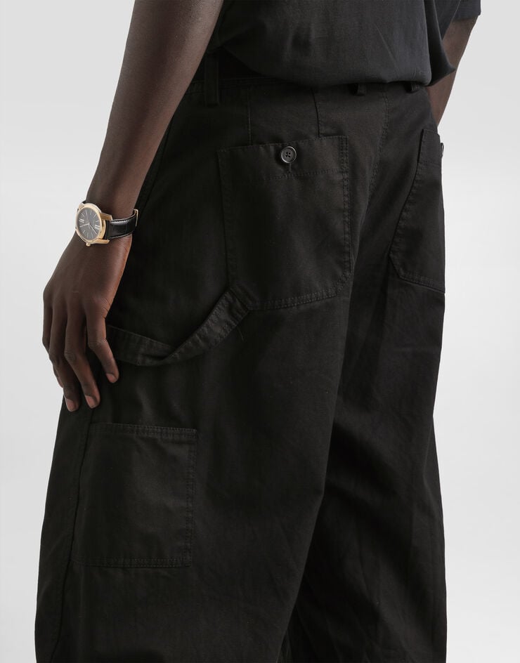 Dolce & Gabbana Technical cotton trousers Black GP1C6TFU62W