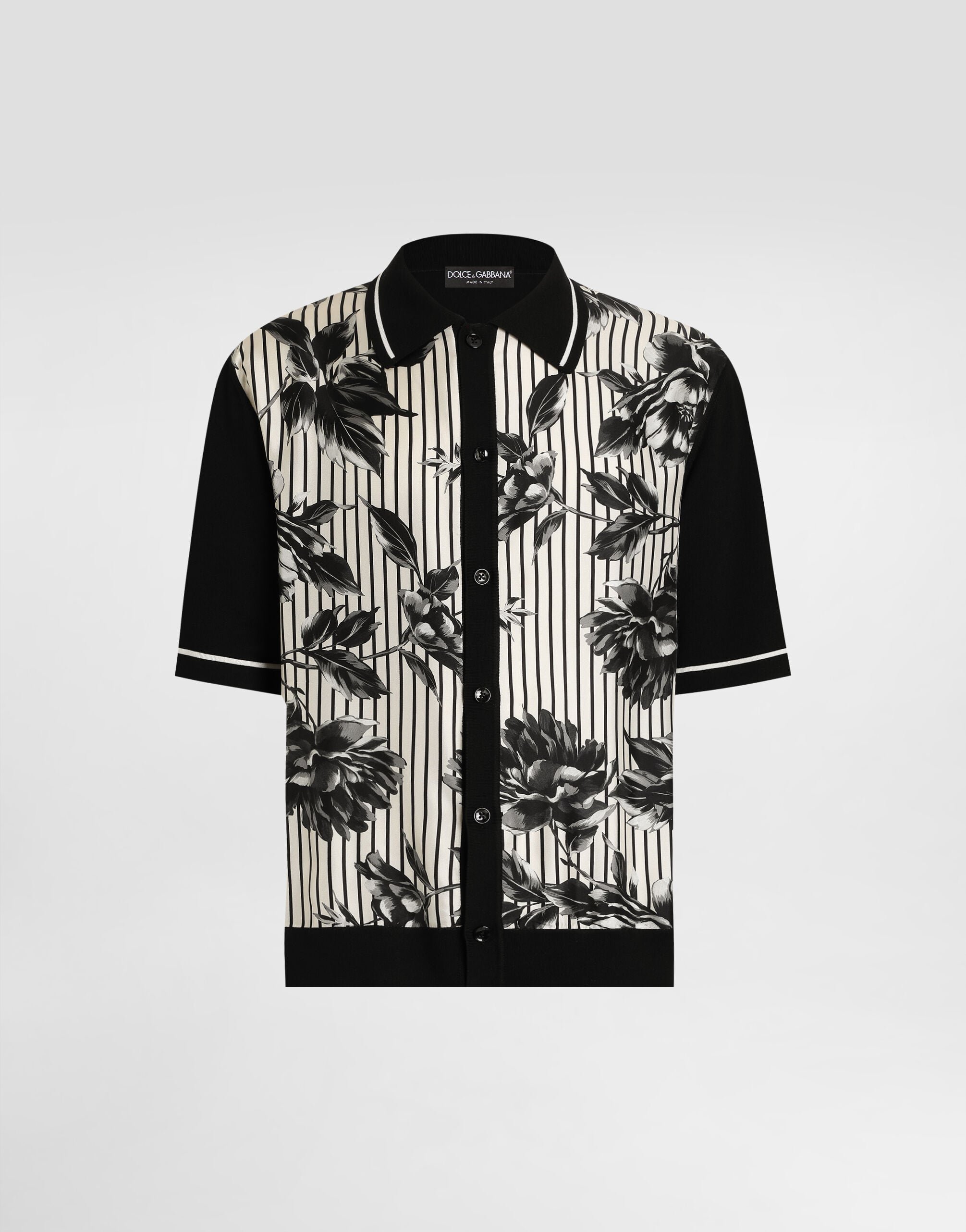 Silk and cotton shirt with twill in Multicolor for Men