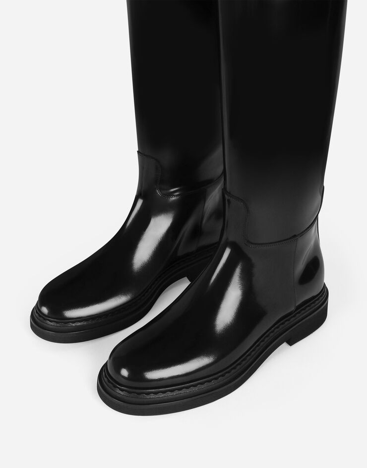 Dolce & Gabbana Bottes en cuir de veau Noir CU1141A5185
