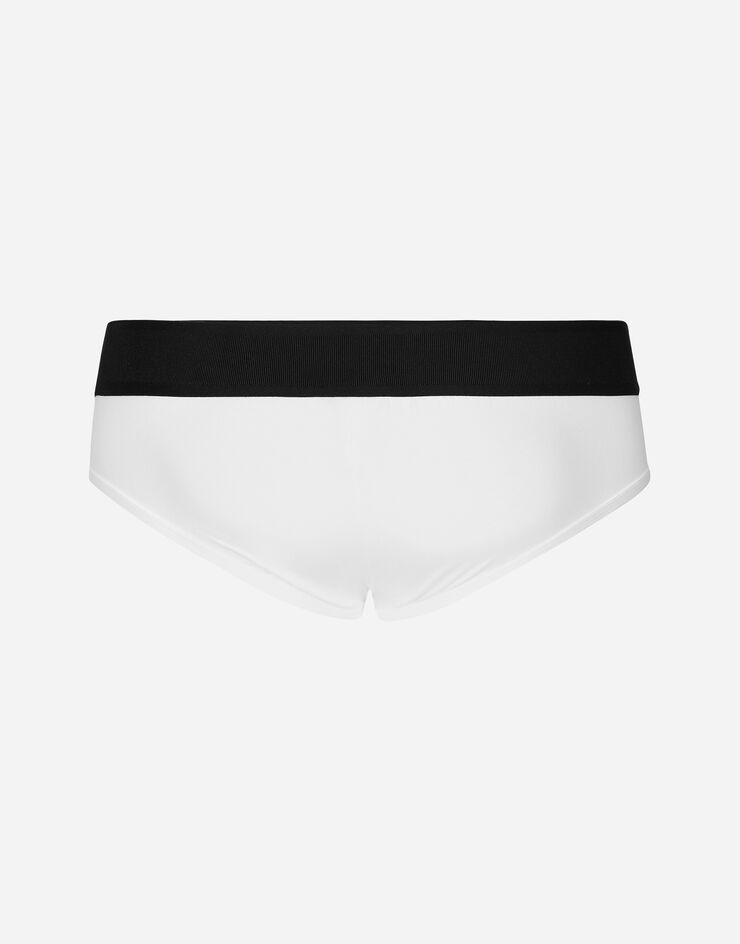 Dolce & Gabbana Slip Brando en punto de algodón bielástico Blanco M3F38JOUAIG