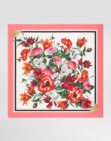 Dolce & Gabbana 90x90 silk twill foulard Print FN090RGDC7A