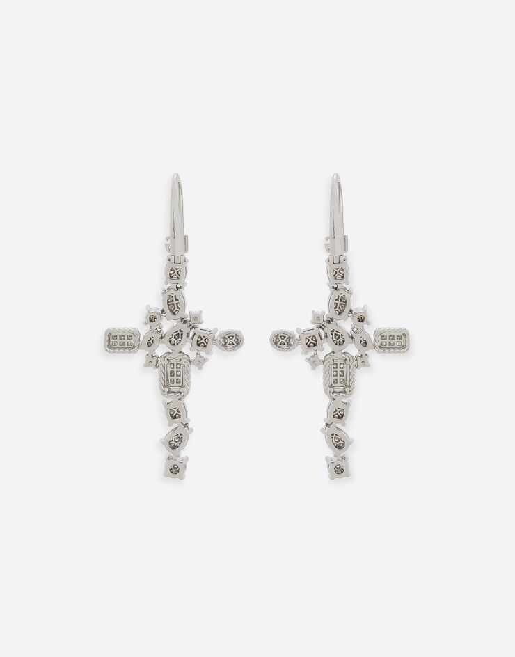 Dolce & Gabbana Pendentif Easy Diamond en or blanc 18 ct avec pavé de diamants Blanc WEQD4GWPAVE