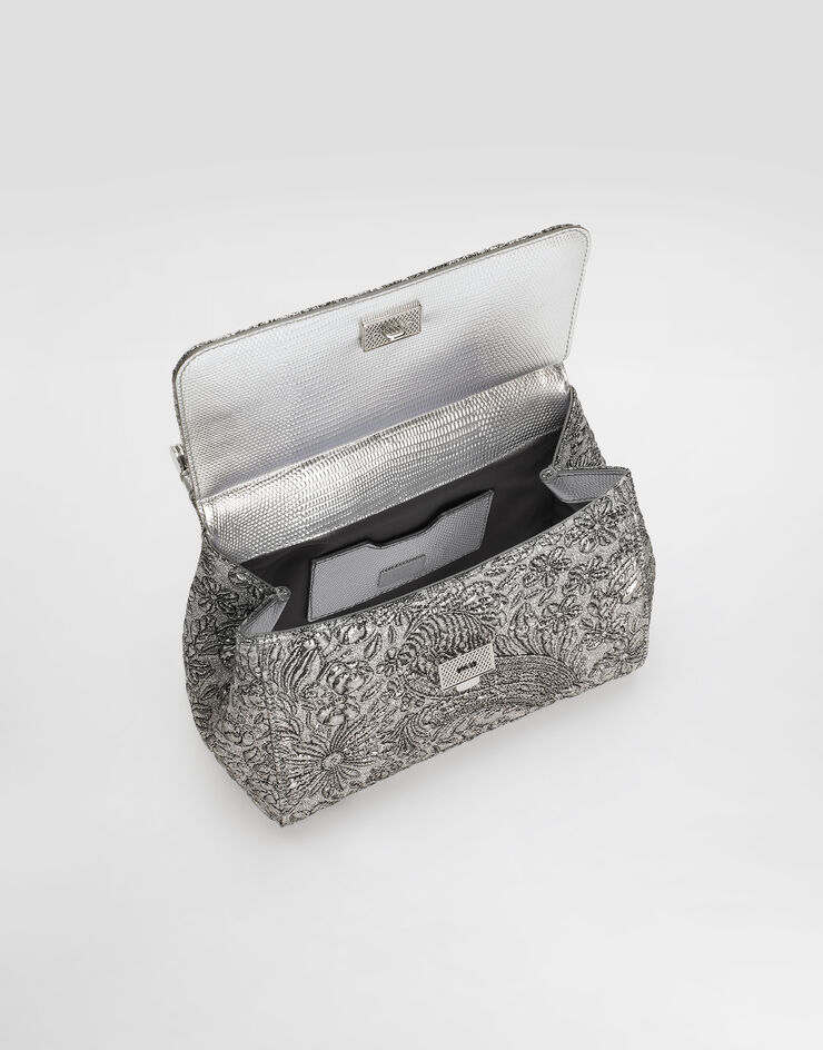 Dolce & Gabbana Medium Sicily handbag in brocade Dolce & Gabbana Medium Sicily handbag in brocade Silver BB6003BR817