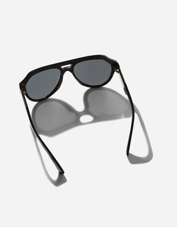 Dolce & Gabbana Солнцезащитные очки Mirror Logo черный VG446FVP187