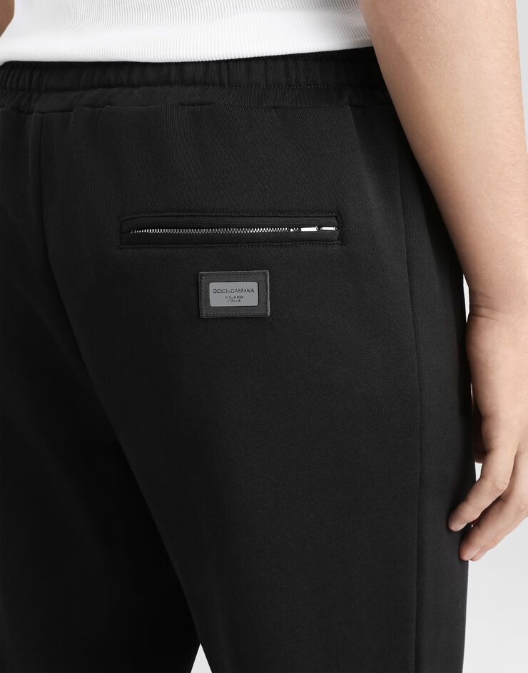Dolce & Gabbana Jogpants aus Baumwolle SCHWARZ G4ZCATG7JYX