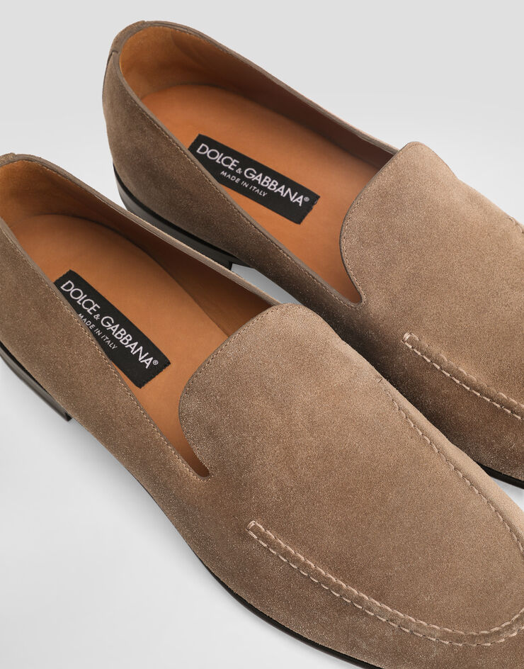 Dolce & Gabbana Split calfskin slippers Brown A50716AT441