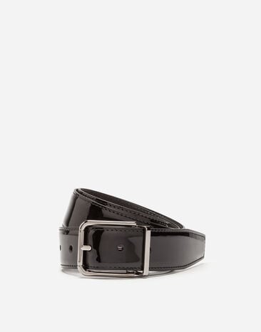 Dolce&Gabbana Patent leather belt Black G709ETFUGAC