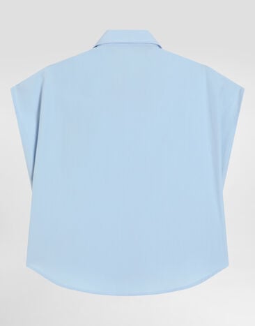 Dolce & Gabbana Chemise en popeline de coton Azure L56S34FU5Y4