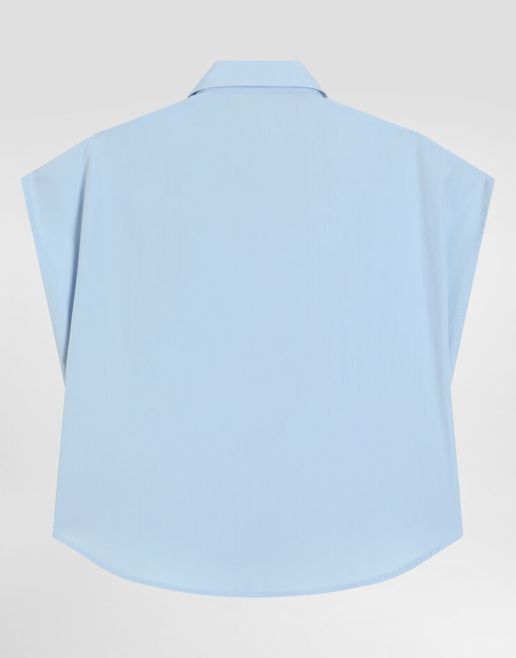 Dolce & Gabbana Cotton poplin shirt Azure L56S34FU5Y4