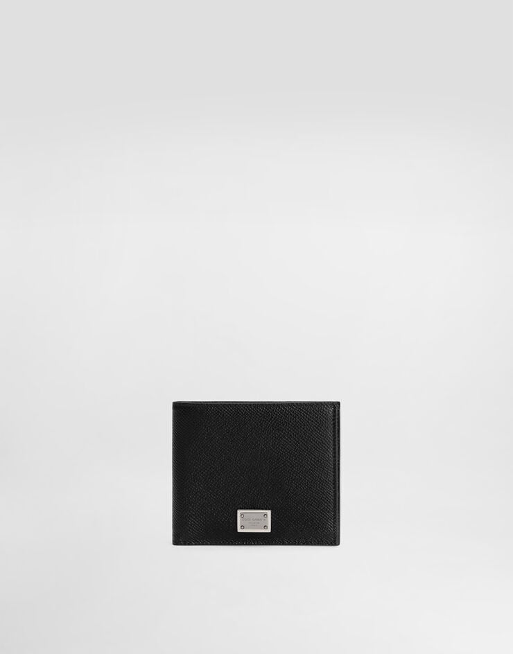 Dolce & Gabbana Calfskin bifold wallet with logo tag Black BP1321AG219