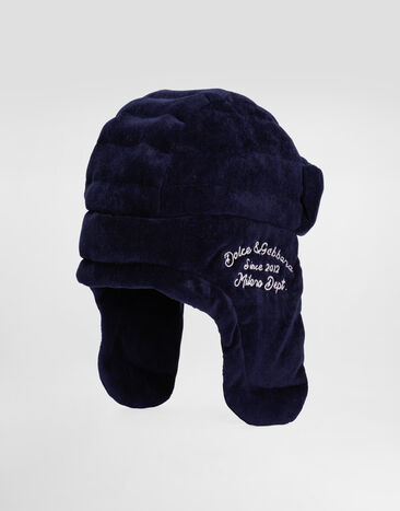 Dolce & Gabbana Corduroy trapper hat Blue LB5H64FUEFO