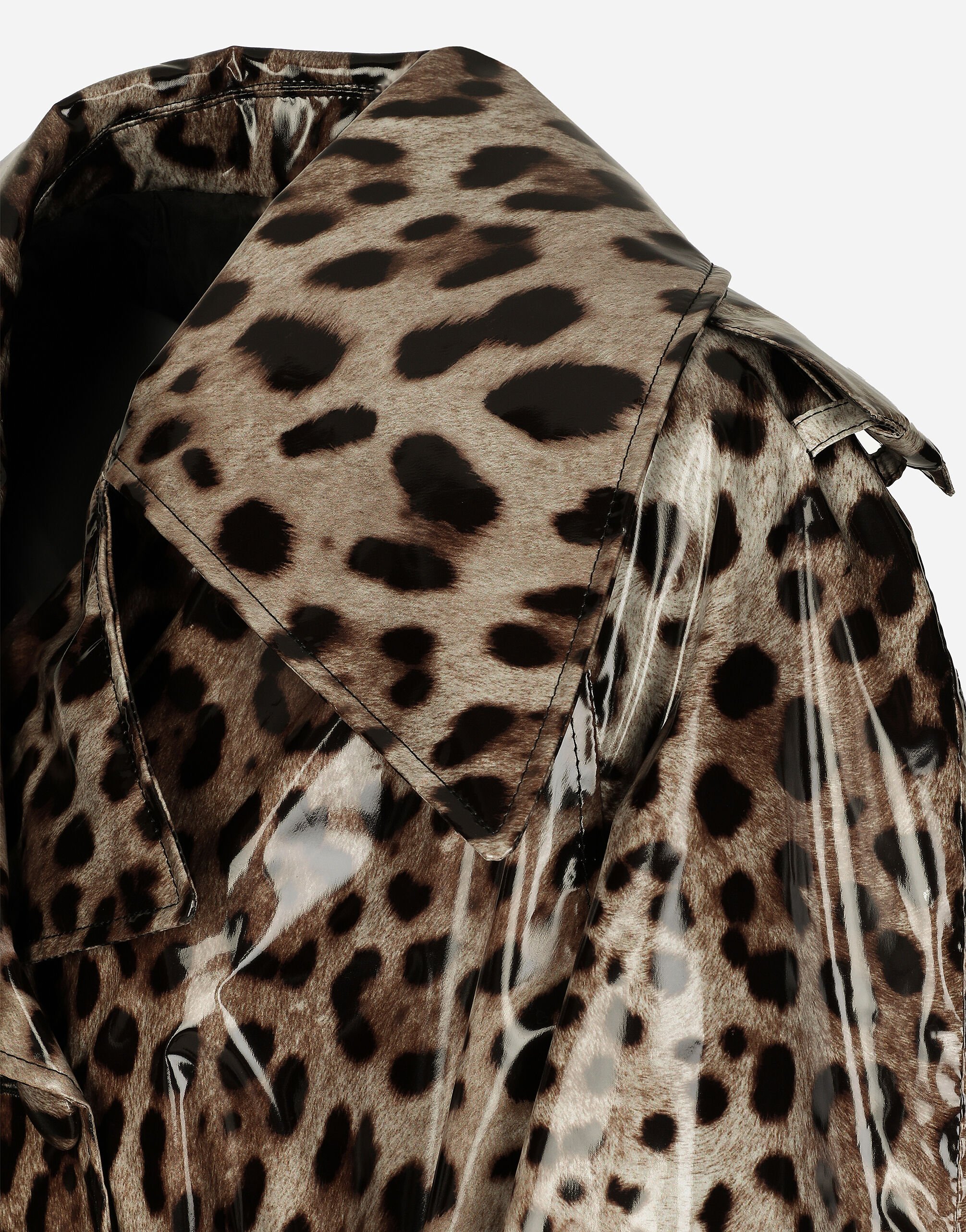Leopard print trench store
