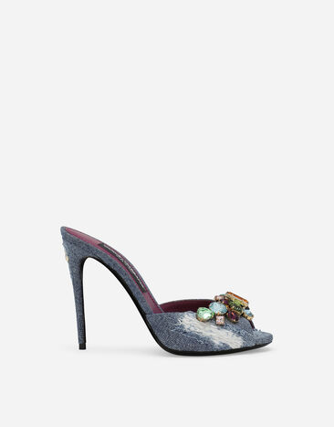 Dolce & Gabbana Mule en patchwork de denim Azul CR1661AR142
