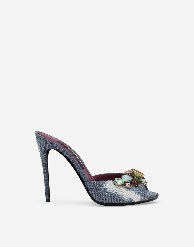 Dolce & Gabbana Mule en patchwork de denim Azul CR1661AR142