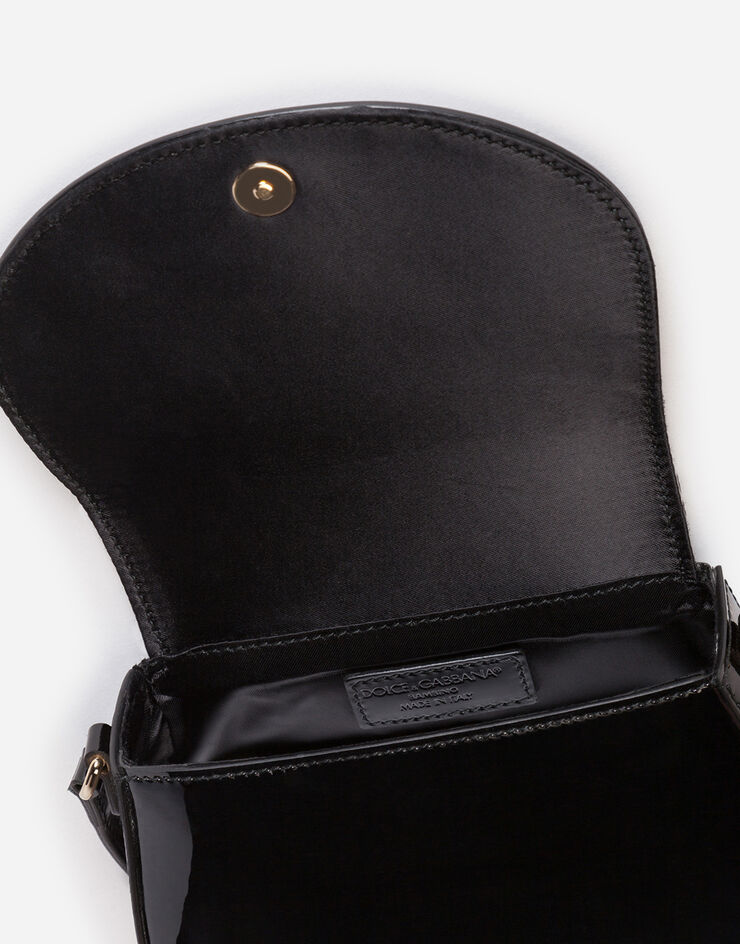 Dolce & Gabbana Patent leather side bag with DG logo Dolce & Gabbana Patent leather side bag with DG logo NERO EB0212A1471