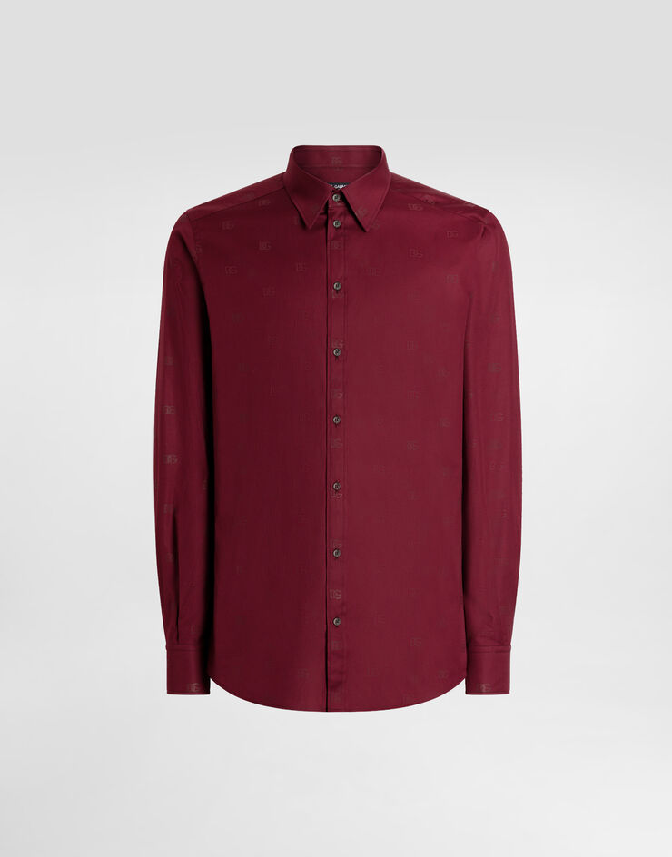 Dolce & Gabbana Hemd Martini aus Popeline mit Logo-Print Multicolor G5ML1THS5T7