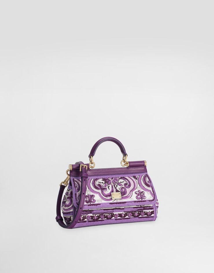 Dolce & Gabbana Small Sicily handbag with Majolica embroidery Multicolor BB7116BW050