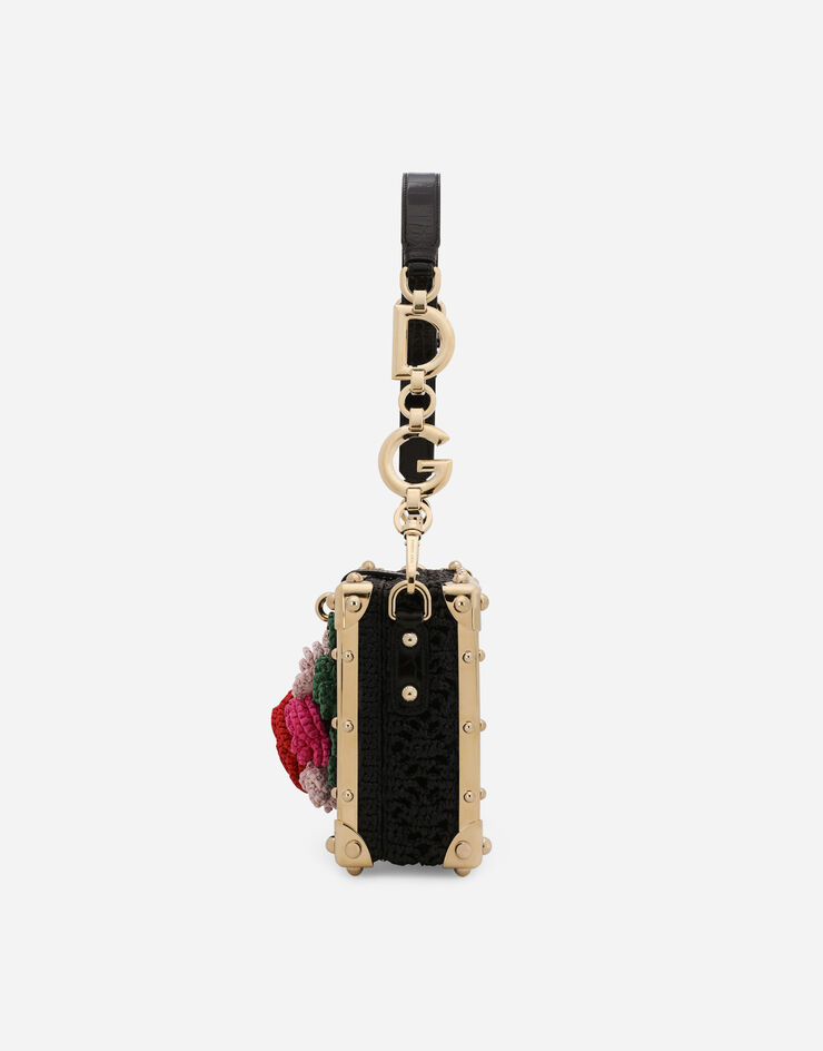 Dolce & Gabbana Tasche Dolce Box aus gehäkeltem Raphiabast Mehrfarbig BB7165AY616