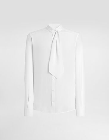 Dolce & Gabbana Crêpe de chine martini shirt  G5PD3TFU1P8