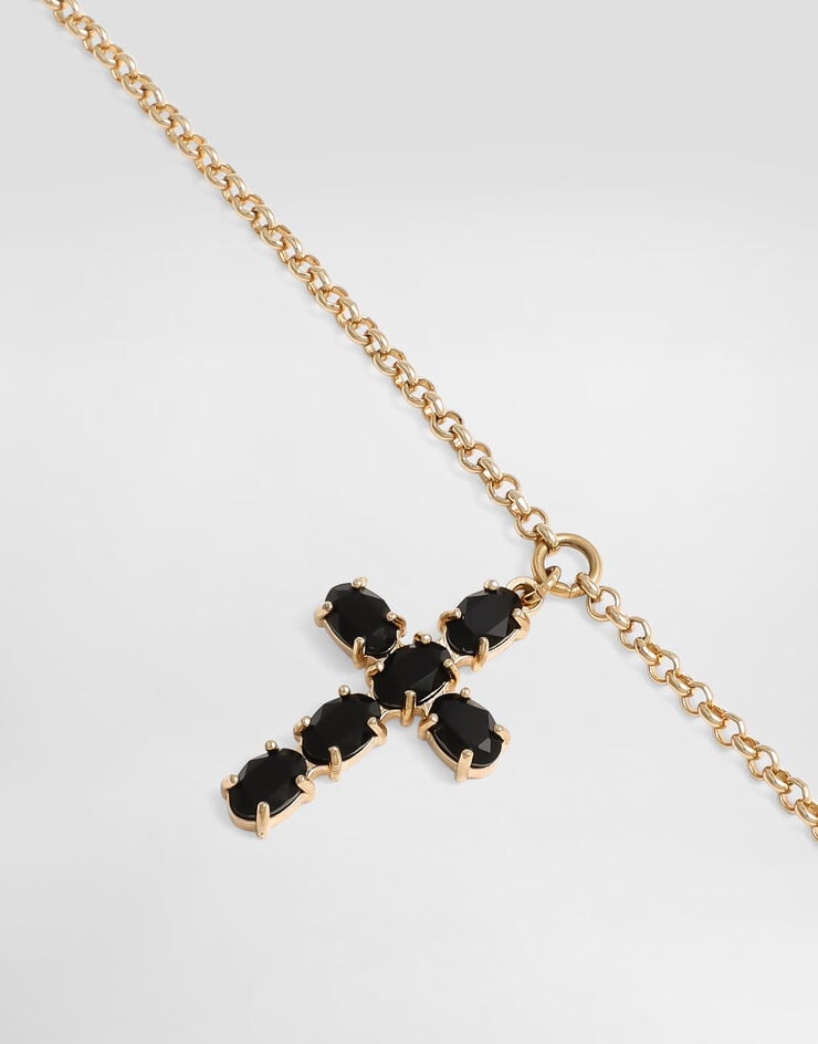 Dolce & Gabbana Fine link bracelet with cross charm Dolce & Gabbana Fine link bracelet with cross charm Gold WBQ4S3W1111