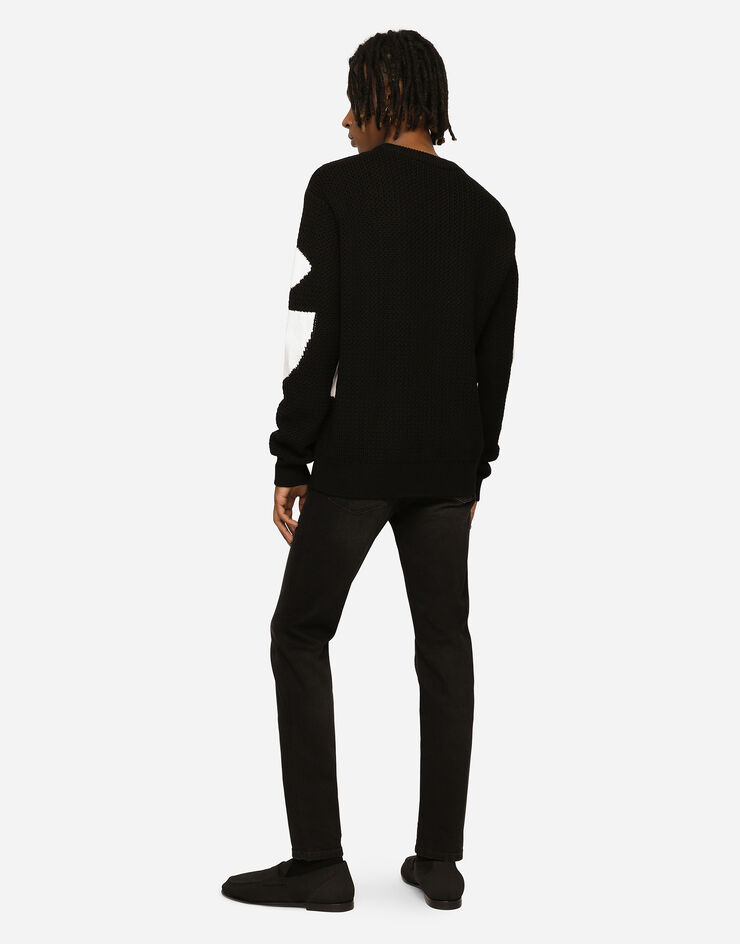 Dolce & Gabbana Washed black slim-fit stretch jeans Black GY07CDG8CO2