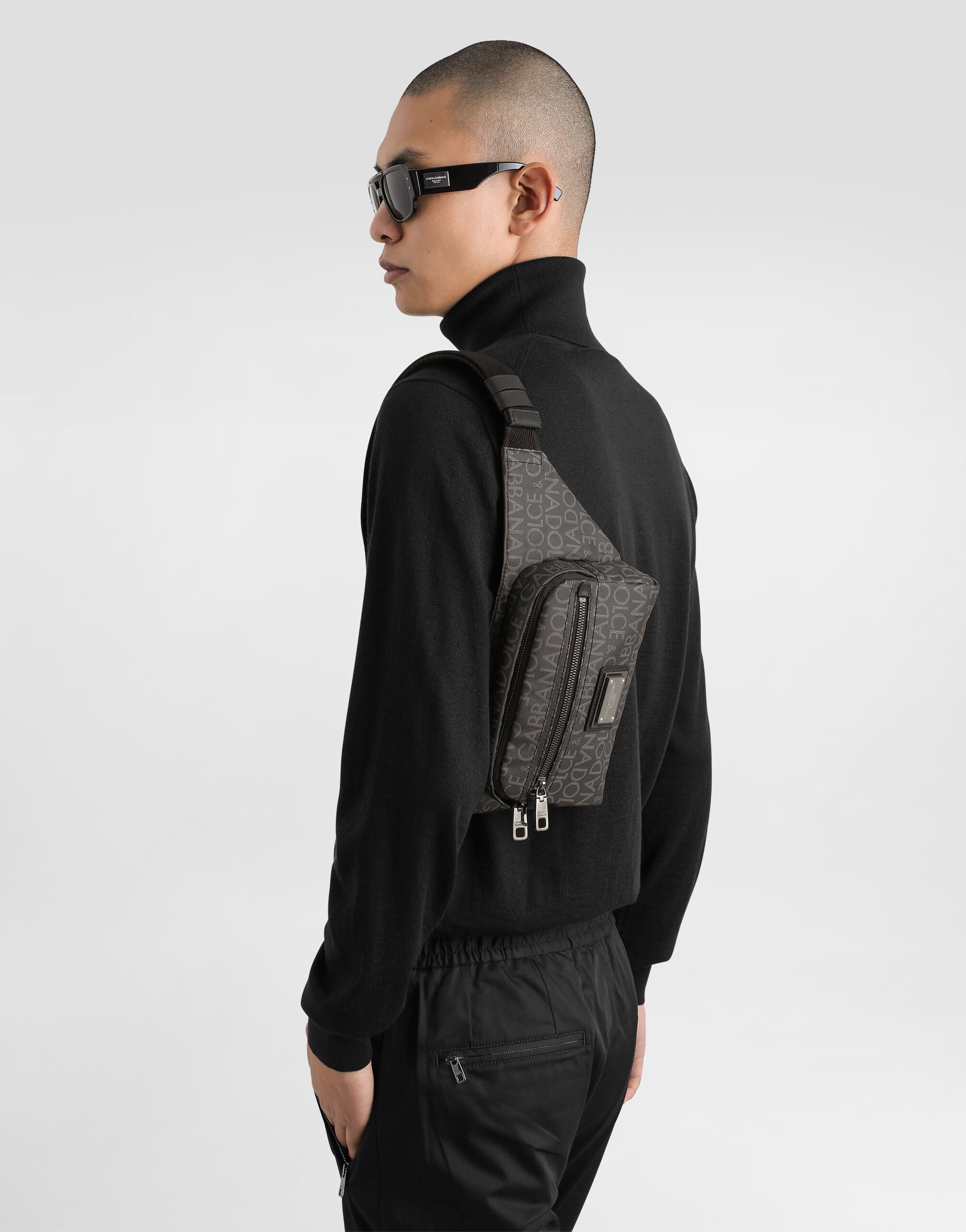 Small coated jacquard belt bag in Multicolor for Men | Dolce&Gabbana® US