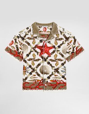 Dolce & Gabbana Shell-print cotton terry shirt Multicolor L4JS49II7HV