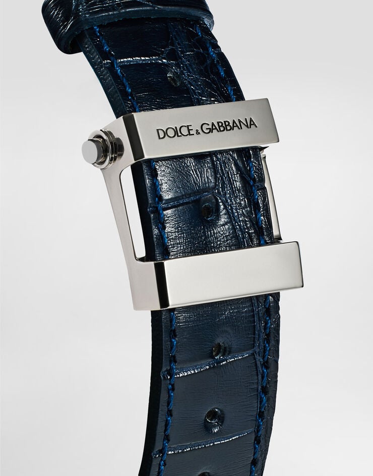 Dolce & Gabbana Montre Special Pieces en or blanc avec pavé de diamants Dolce & Gabbana Montre Special Pieces en or blanc avec pavé de diamants Bleu/Or Blanc WWJE1GXPI02