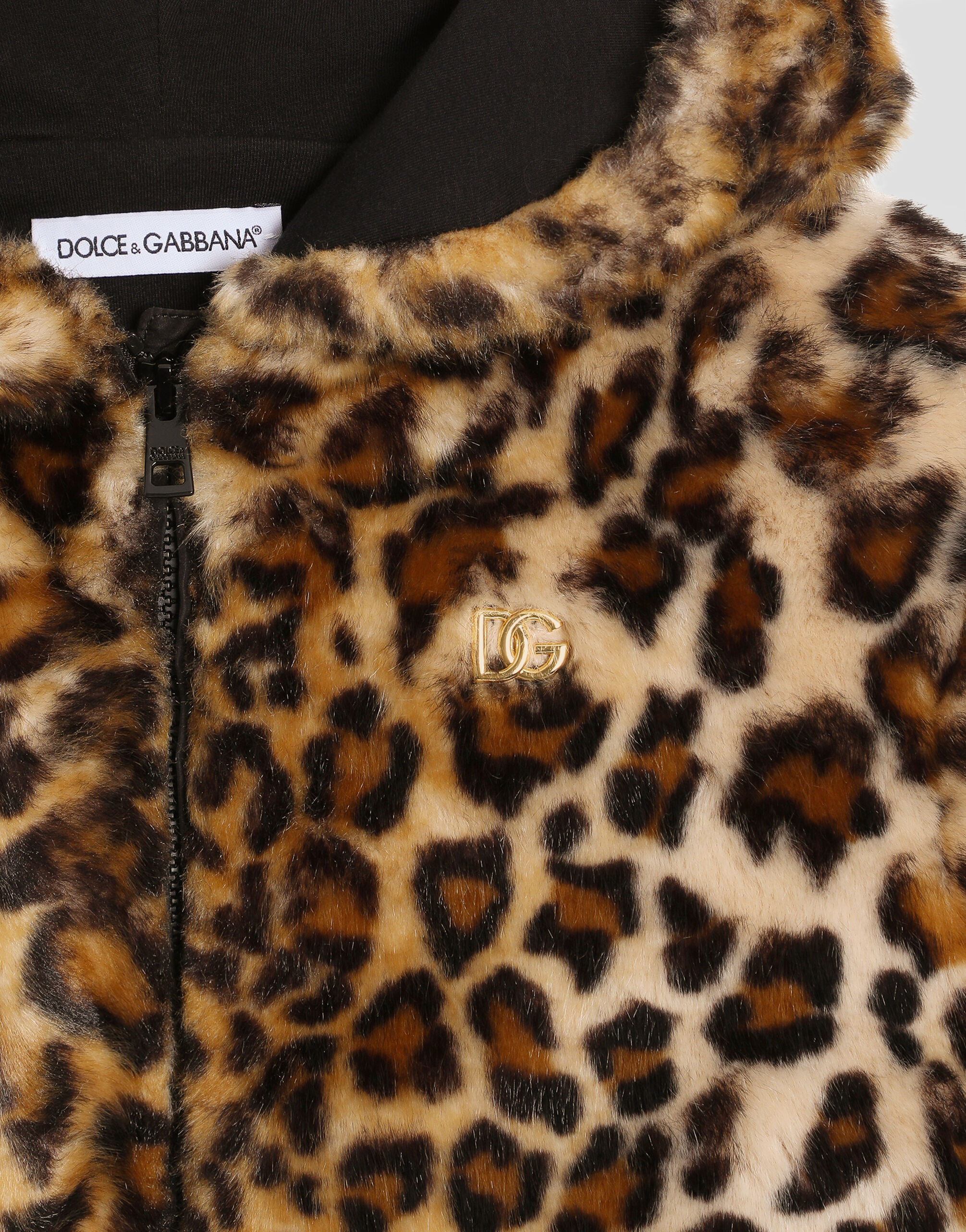 Printのガールズ Leopard-print fur-effect jacket | Dolce&Gabbana®