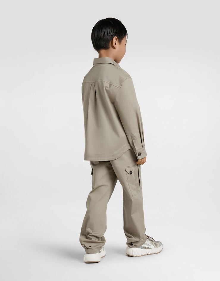Dolce & Gabbana Stretch gabardine shirt Beige L44S54FUFL3