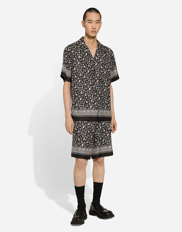 Dolce & Gabbana Tie-print silk jogging shorts Print GV37ATHI1T9
