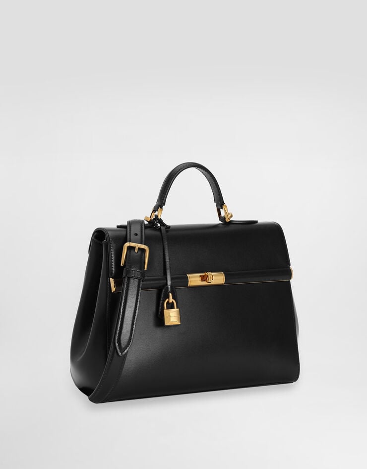 Dolce & Gabbana Marlene handbag in palmellato calfskin Black BB7932A3G19
