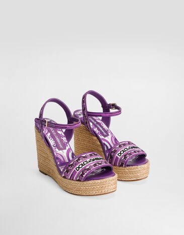 Dolce & Gabbana Cuña con motivo de mayólica bordado en hilo  Multicolor CZ0318AV804