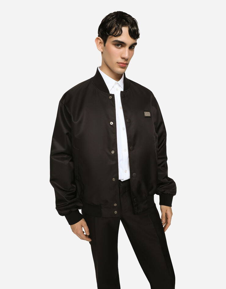 Dolce&Gabbana Куртка из нейлона с фирменной пластинкой черный G9ZO1TG7F2K