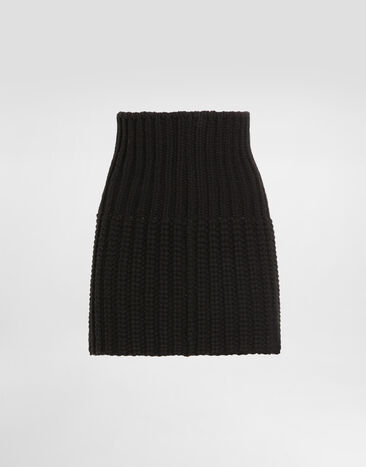Dolce & Gabbana Wool and cashmere miniskirt Black FXO30TJBME2