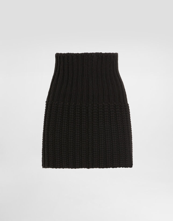 Dolce & Gabbana Wool and cashmere miniskirt Black FXO30TJBME2