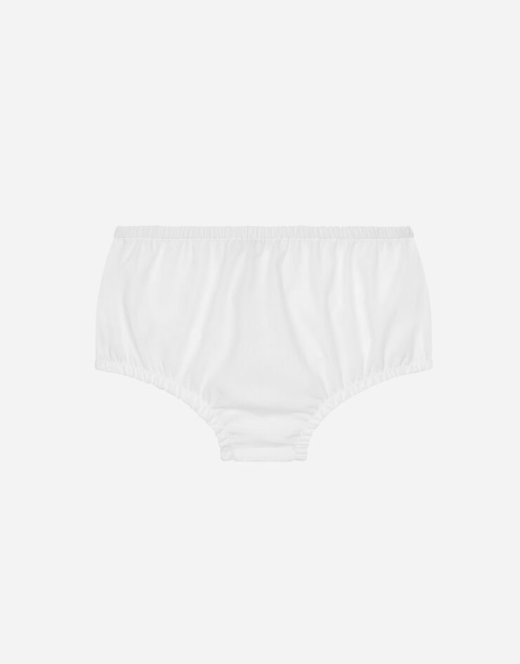 Dolce & Gabbana Платье из джерси и поплина с логотипом Dolce&Gabbana белый L2JD9DG7NXV
