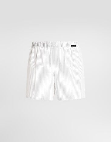 Dolce & Gabbana Striped cotton poplin boxer shorts Dolce & Gabbana Striped cotton poplin boxer shorts Multicolor M3A15TFR50B