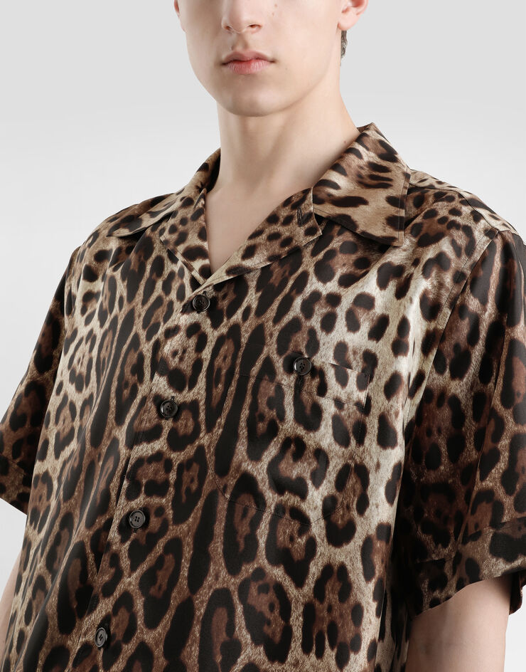 Dolce & Gabbana 豹纹印花真丝衬衫 版画 G5JH9TIS1B7