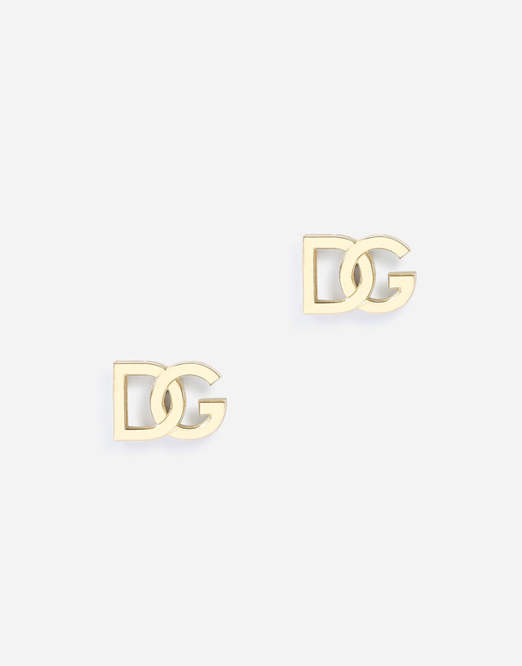 Dolce & Gabbana 18kt 옐로 골드 로고 이어링 옐로 골드 WEMY2GWYE01