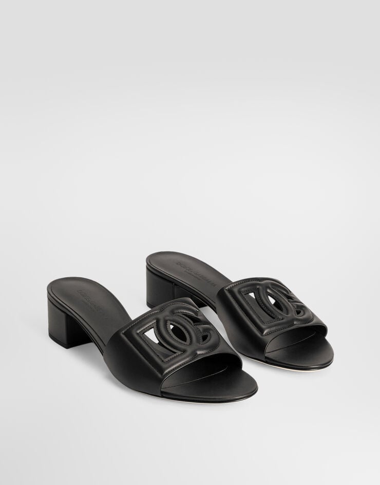 Dolce & Gabbana Calfskin sliders with DG logo Dolce & Gabbana Calfskin sliders with DG logo Black CR1755AY329