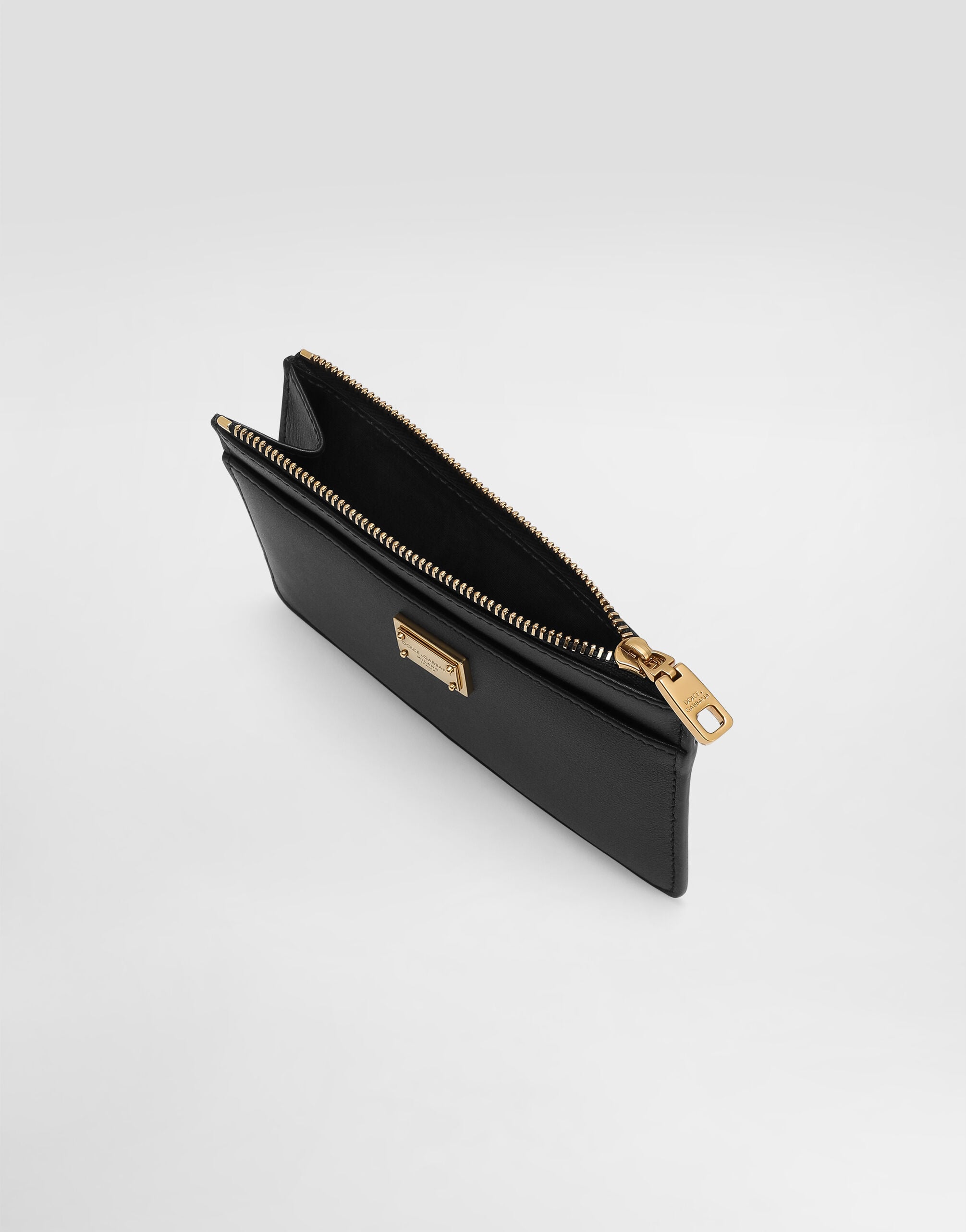 Plongé calfskin card holder in Black for Women | Dolce&Gabbana® US