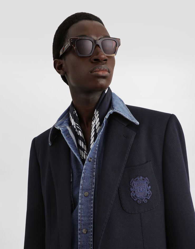 Dolce & Gabbana Portofino single-breasted jersey jacket Dolce & Gabbana Portofino single-breasted jersey jacket Blue G2PT9ZHU7QN