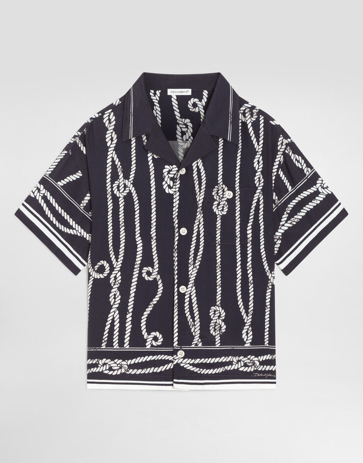 Dolce & Gabbana Marina-print viscose shirt Dolce & Gabbana Marina-print viscose shirt Multicolor L45S01FP8GD