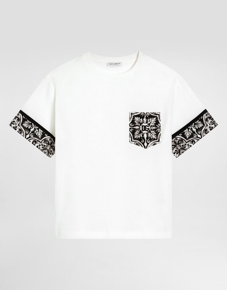 Dolce & Gabbana تيشيرت جيرسي بطبعة مايوليكا متعدد الألوان L4JTISG7O9G