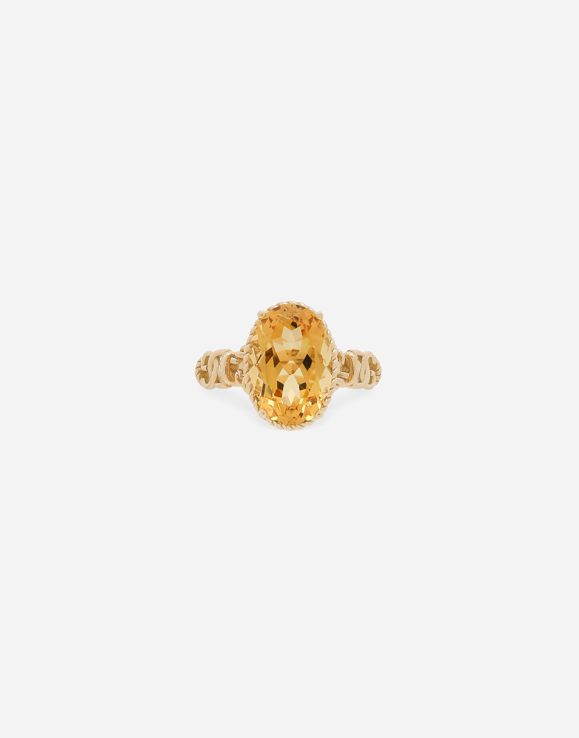 Dolce & Gabbana Anna ring in yellow gold 18kt with citrine Gold WRMR1GWMIXU