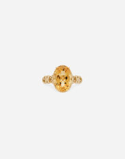 Dolce & Gabbana Anna ring in yellow gold 18kt with citrine White WRQD3GWPAVE