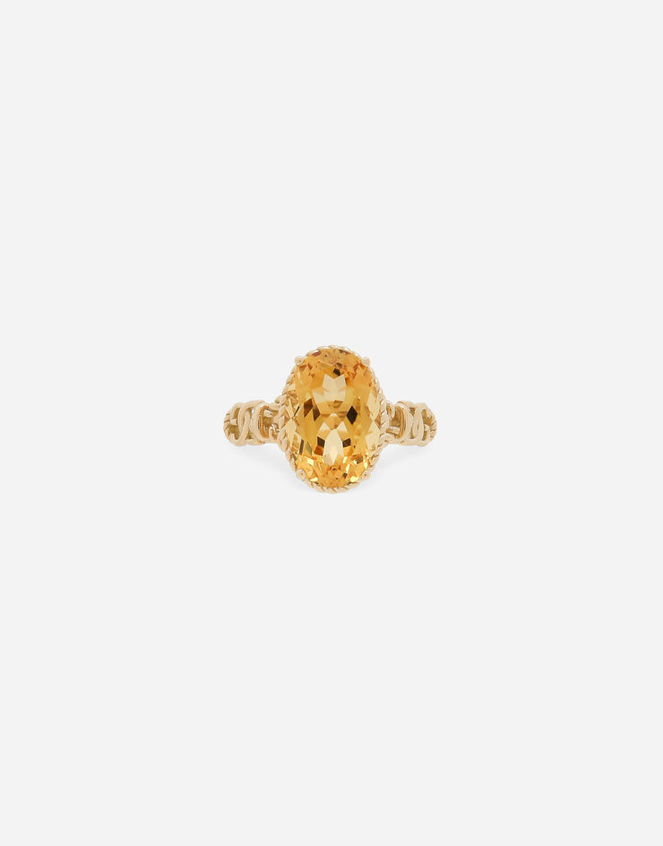 Dolce & Gabbana Ring Anna aus Gelbgold 18 kt mit Zitrin Gold WRQA1GWQC01